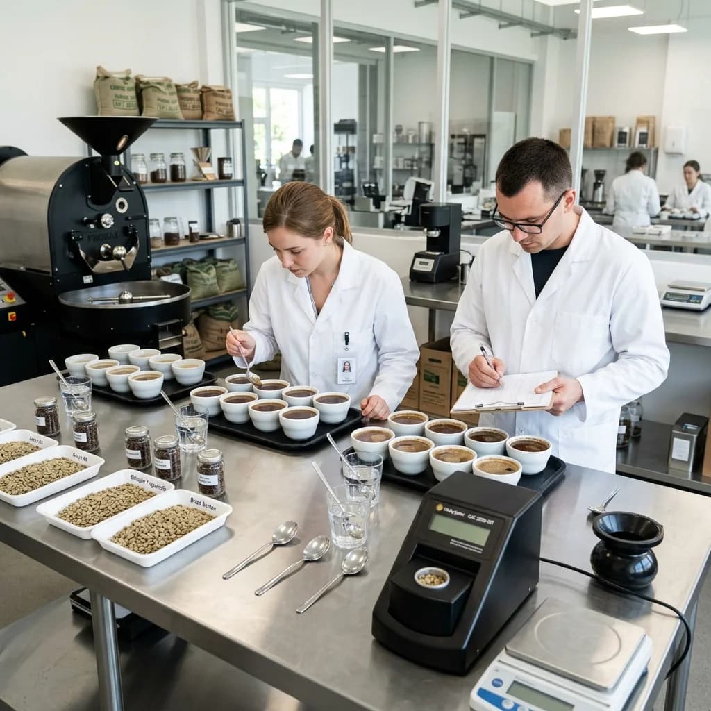 Coffee Quality Control Cupping Lab